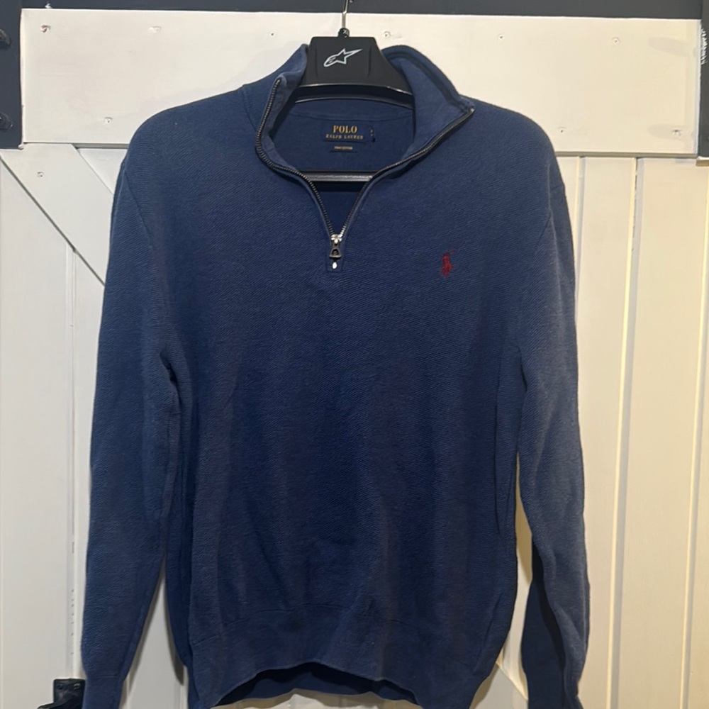 Polo by Ralph Lauren Men's Navy Zip-Up Sweater